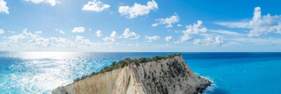 Access area and beach landscape near Porto Katsiki in Lefkada
