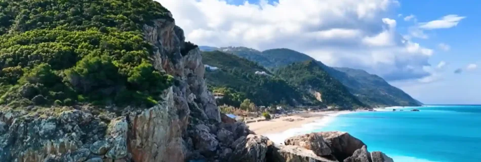 Daylight view of Porto Katsiki Beach for planning visit times